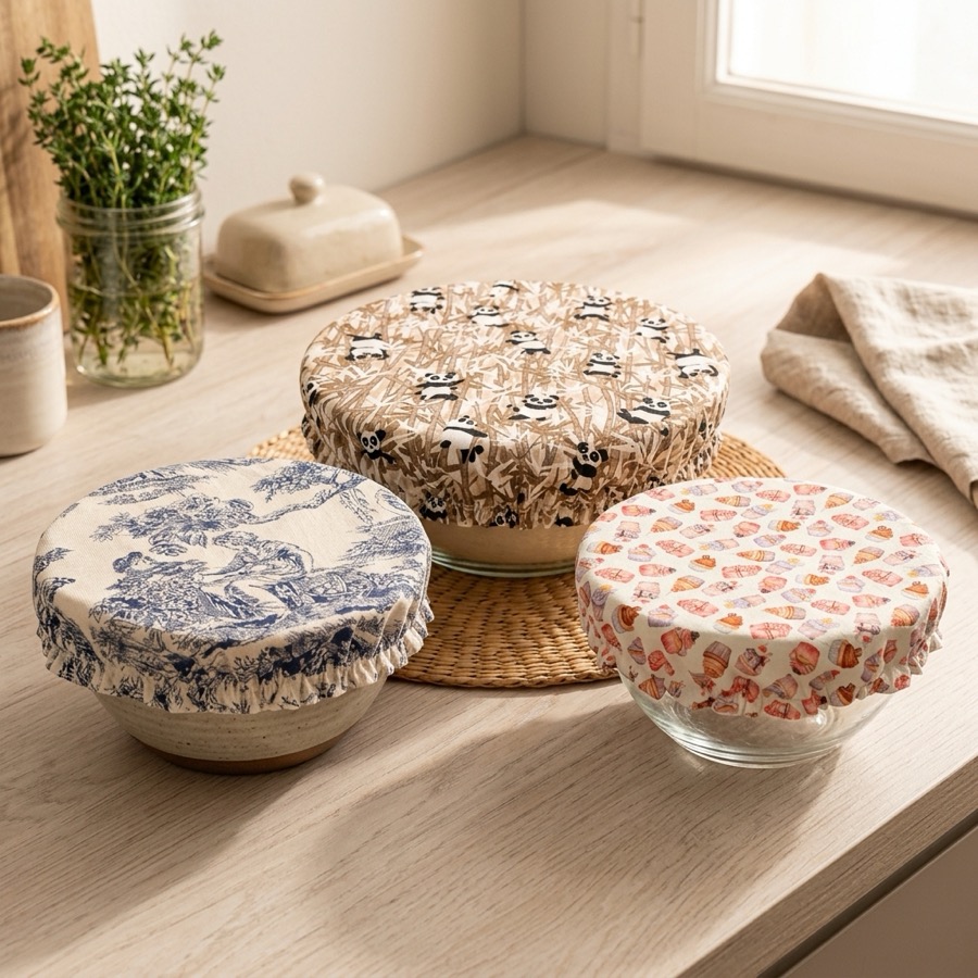 Couvre-Plats en Tissu Alimentaire & Film Étanche