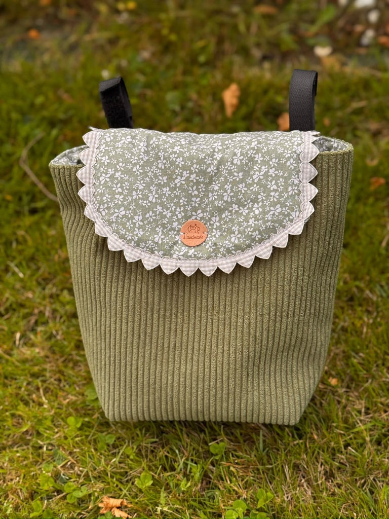 Sac de Guidon de Vélo en Velours & Coton