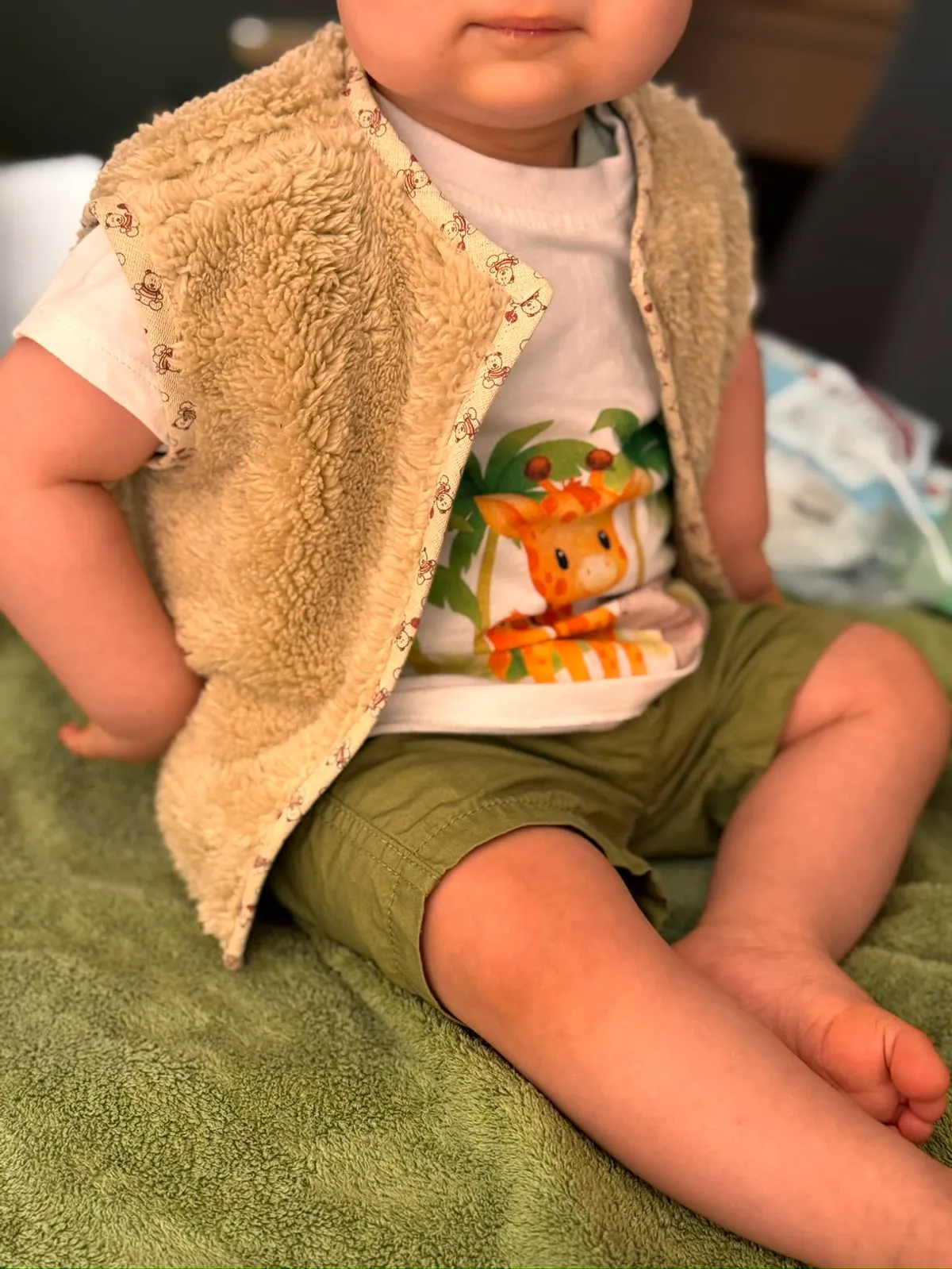 Gilet Berger Bébé Réversible Moumoute